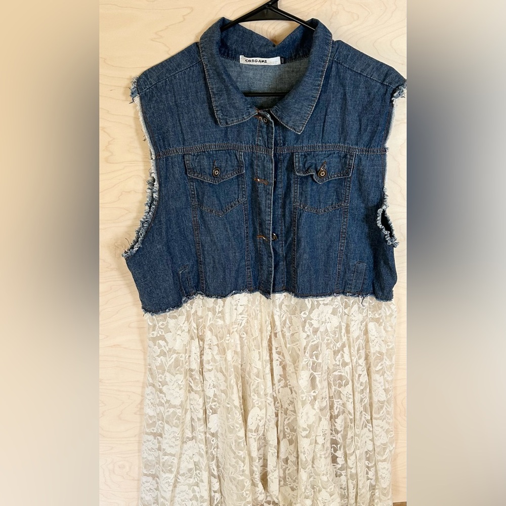 Women’s Plus Size Origami By Vivien Jean And Lace Western Pull On Top